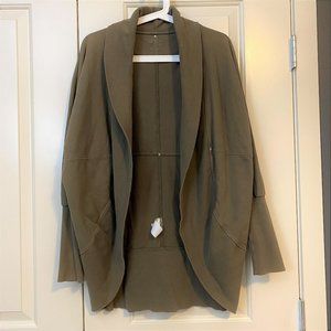 Calvin Klein dark green cotton cardigan